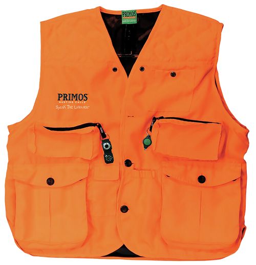 Primos Gunhunter's Hunting Vest Medium Blaze Orange Features Compass & LED Light