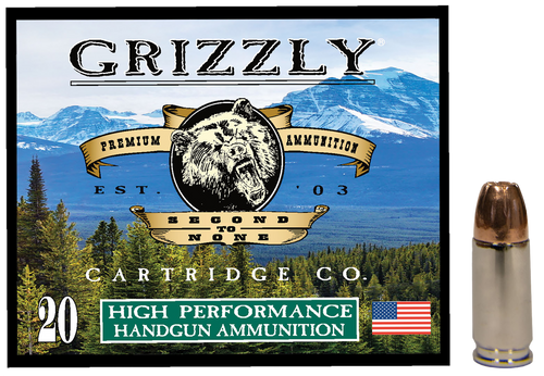 Grizzly Ammo 9mm 115gr Jacketed Hollow Point, 20rd Box