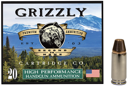Grizzly Ammo 9mm+P 147gr Full Metal Jacket Flat Point, 20rd Box
