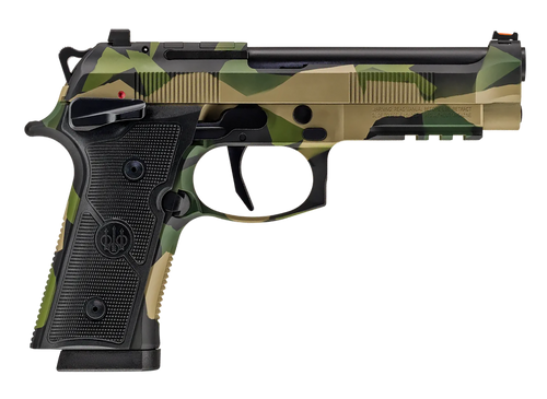 Beretta 92XI Foreign Combat 9mm. 4.7" Barrel, 15rd, Splinter Camo