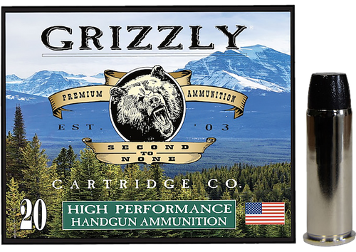 Grizzly Ammo 44 Mag 260gr Wide Flat Nose Gas Check, 20rd Box