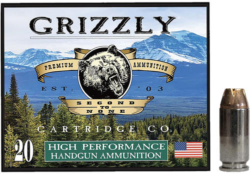 Grizzly Ammo 40S&W 180gr Jacketed Hollow Point, 20rd Box