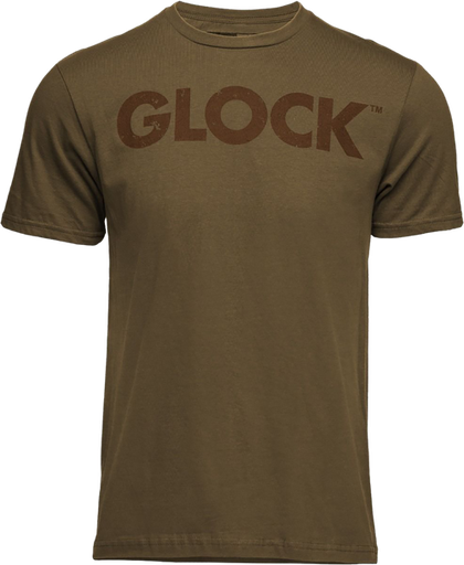 [764503057960] Glock AP96204 Caliber Coyote Tan Ringspun Cotton Short Sleeve XL