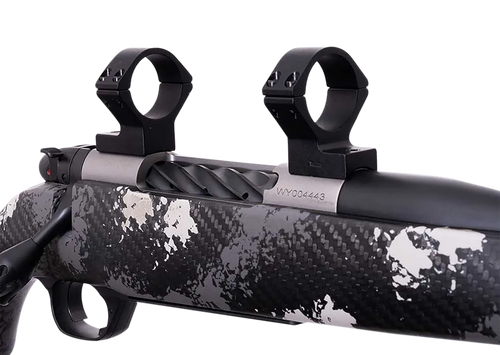 [747115446858] Weatherby Scope Mount/Ring Combo Matte Black Alloy 1" Tube Weatherby Mark V Medium Rings Magnum 9-Lug Action