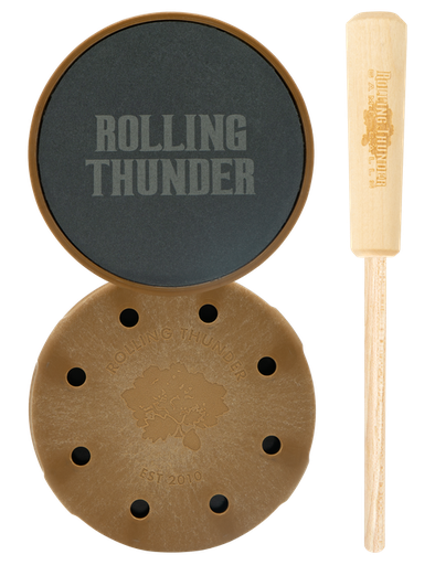 [850042525906] Rolling Thunder Game Call Thunderdome Pot Calls & Strikers Attracts Turkey Species Hickory/Slate
