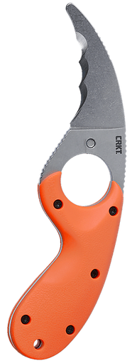 [794023251111] Columbia River Bear Claw, Fixed Blade Knife, Stone Washed Finish, Silver Blade, Orange Glass-Reinforced Nylon Handle, Veff Serrations, 2.38" Blade Length, AUS 8, Includes Thermoplastic Sheath