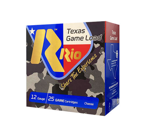 [8435101635660] Rio Texas Game Load High Velocity 12Gauge 2.75" 1 1/4oz 6Shot, 25rd Box