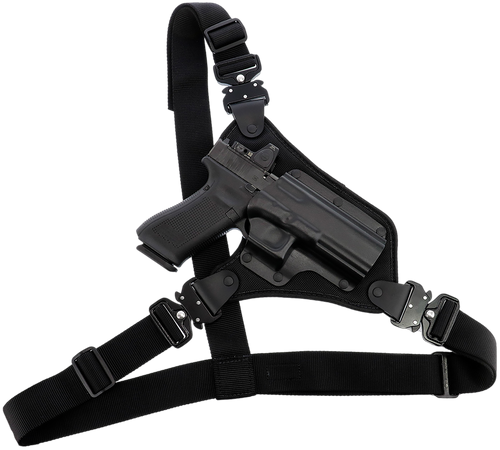 [601299029705] Galco High Ready Chest Holster Fits Chest Up To 58" Black Kydex/Nylon Fits Ruger .357 Blackhawk 5.50"