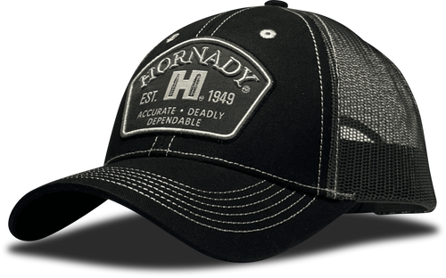 [784802327908] Hornady Gear Black Trucker Hornady Patch