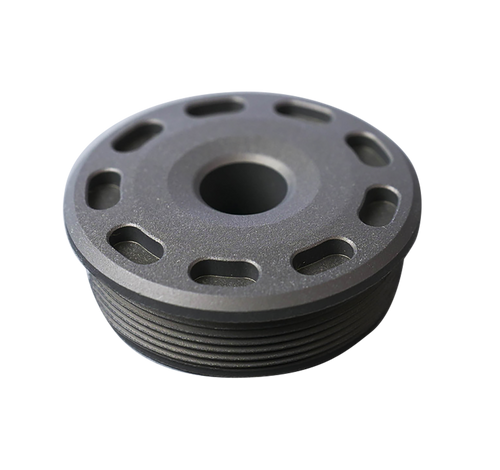 [816413028377] SilencerCo Bravo Front Cap 30 Caliber Titanium Black