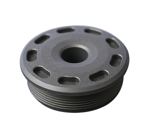 [816413028360] SilencerCo Bravo Front Cap 223 Caliber Titanium Black