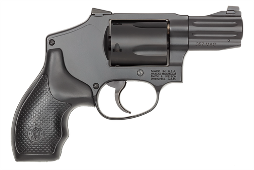 [022188901498] Smith & Wesson Model 19 Carry Comp Performance Center 357 Mag/38 Special, 2.5" PowerPort Barrel, Carbon Steel, Cerakote Moss Green, Black Cylinder, Wood Grips, Night Sight, Adj Rear, 6rd