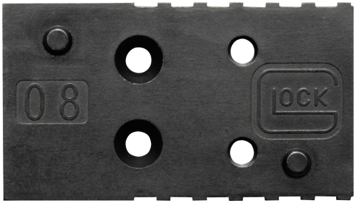 [764503055119] Glock MOS Plate, Size 08, Fits Leupold Footprint, For Glock MOS Gen 5 45ACP/10mm, Black