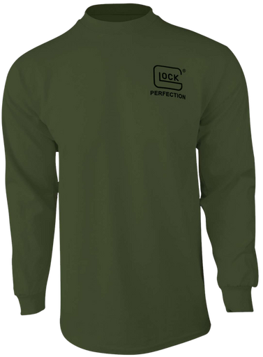 [764503055850] Glock OEM Born in Austria, Long Sleeve T-Shirt, 3X-Large, Olive Drab Green