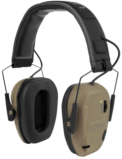 [026509077947] Allen ULTRX Bionic E-Muff, Electronic Earmuff, NRR 22dB, Rubberized Protective Coating, Flat Dark Earth