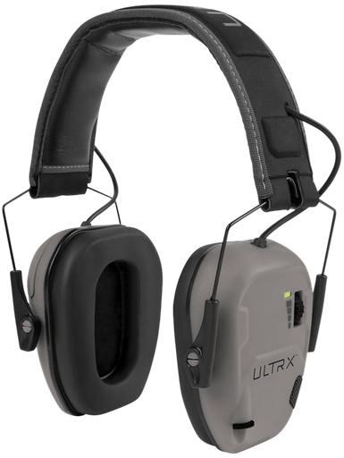 [026509077923] Allen ULTRX Bionic E-Muff, Electronic Earmuff, NRR 22dB, Rubberized Protective Coating, Cement Gray