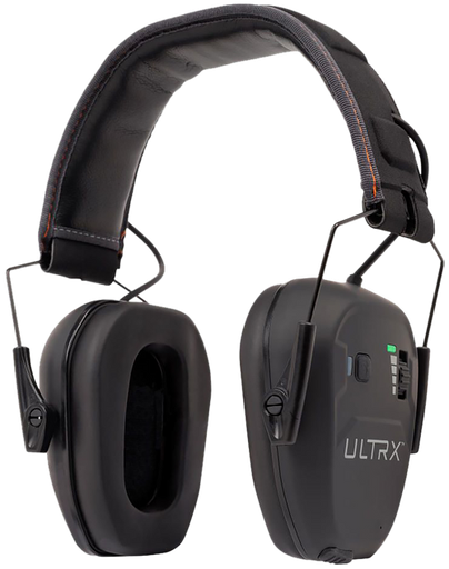 [026509075790] Allen ULTRX Bionic Bluetooth E-Muff, Electronic Earmuff, NRR 22dB, Bluetooth 5.3, Rechargeable, Rubberized Protective Coating, Midnight Gray