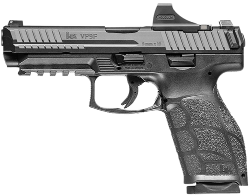 [642230269019] HK VP9A1 F 9mm, 4.53" Barrel, Front Night Sight, Holosun SCS Optic, 2x15rd Mags