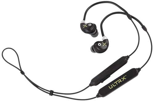 [026509078074] Allen ULTRX E-Bud Neckband, Electronic Ear Plug, NRR 19-30 dB, Bluetooth 5.3, Rechargeable, Black