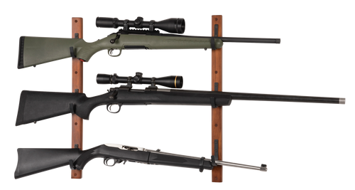 [026509061564] Allen Gun Collector 3 Gun Brown/Black Wood/Steel Holds 3 Rifle/Shotgun