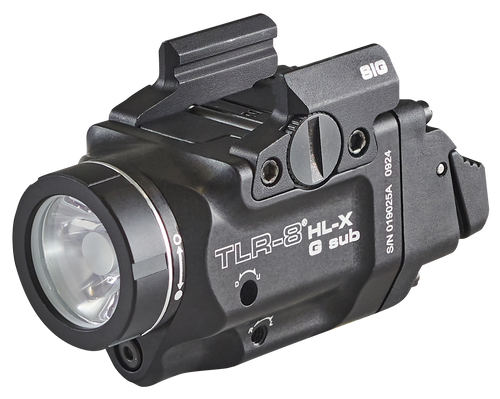 [080926694774] Streamlight TLR-8 HL-X Sub USB, Weaponlight with Green Laser, 1,000 Lumens, Black, Fits Sig P365/XL with Closed Rail Systems (Does Not Fit X-Macro), Includes Mounting Kit with Key, Multi-Tool, (1) SL-B9 Battery Pack, and USB-C Cord