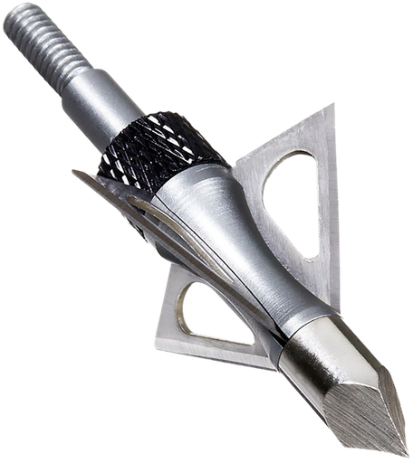 [026509146353] Allen Impact Fixed Blade Broadhead Stainless Steel Blades Silver 3 Pack