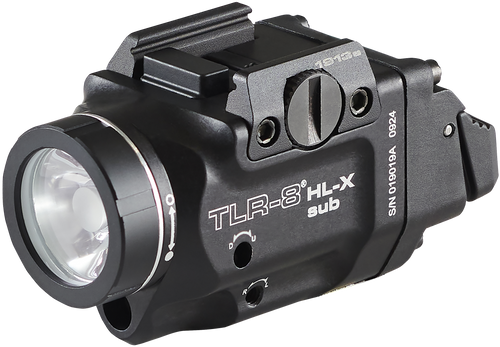 [080926694682] Streamlight TLR-8 HL-X Sub USB, Weaponlight with Red Laser, 1,000 Lumens, Black, Fits Short 1913 Rails, Includes Mounting Kit with Key, Multi-Tool, (1) SL-B9 Battery Pack, and USB-C Cord