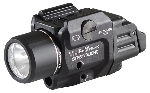 [080926694651] Streamlight TLR-8 HL-X, Weaponlight with Red Laser, 1,000 Lumens, Black, Includes High/Low Paddle Switches, Key Kit, Multi-Tool, (1) SL-B9 Rechargeable Battery Pack, and USB-C Cord