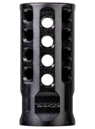 [810122800033] Tapco Muzzle Brake Black Anodized Aluminum 1/2"x28 Threads 2" OAL .920" Diameter 22 LR