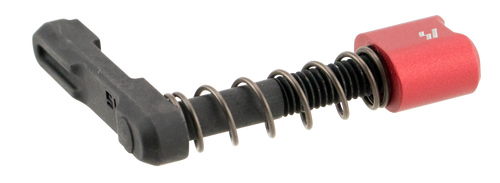 [708747546583] Strike Magazine Catch made of Black Steel with Red 6061-T6 Aluminum Release Button for AR-Platform