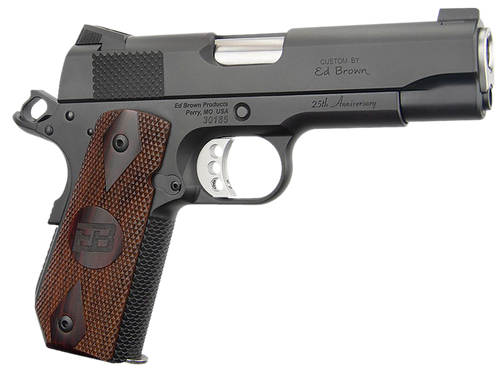 [800732700786] Ed Brown Kobra Carry 1911 45ACP, 4.25" Barrel, Commander Size, Bobtail Frame, Front Night Sight, Cocobolo Grips, Matte Black, 2x7rd Mags