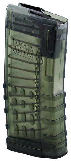 [810139820123] KCI AR-15 Magazine  223 Rem/5.56, Translucent Smoke Polycarbonate 21rd