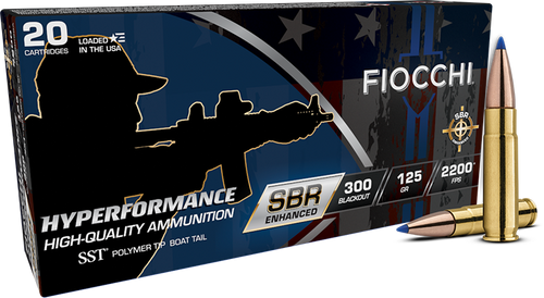 [762344713465] Fiocchi Hyperformance 300 Blackout 125gr, Super Shock Tip, 20rd Box