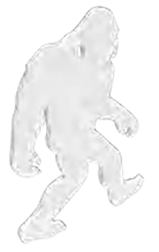 [888151082942] Birchwood Casey AR500 Gong, Yeti Silhouette Target, 3/8", 1-Hole, White