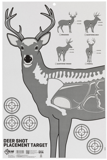 [026509081241] Allen Deer Vitals Corrugated Target Hanging Paper 23" x 35"