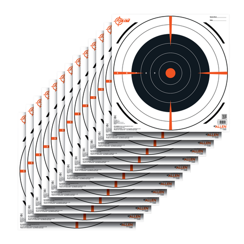 [026509048145] EZ-Aim High-Quality Bullseye Hanging Paper 12" x 12" Black/White 13 Per Pkg
