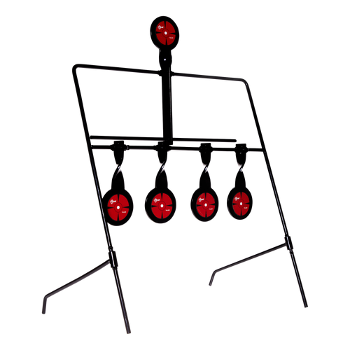[026509048152] EZ-Aim EZ-Aim Deflector Rimfire/Air Gun Spinner Black Paddle Red Target Steel 4 Per Package Resetting