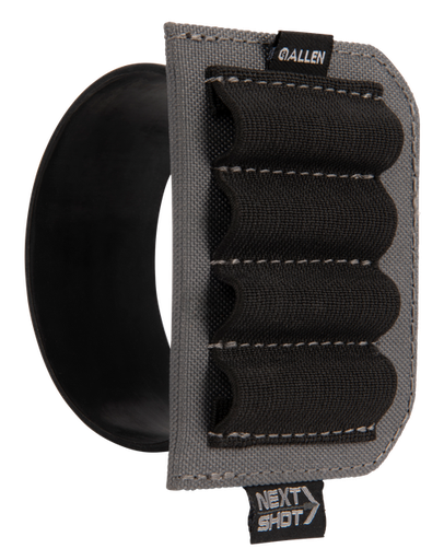 [026509051626] Allen Next Shot  Cartridge Carrier Band Black Silicone Band Multi-Caliber Capacity 4rd  Buttstock Mount