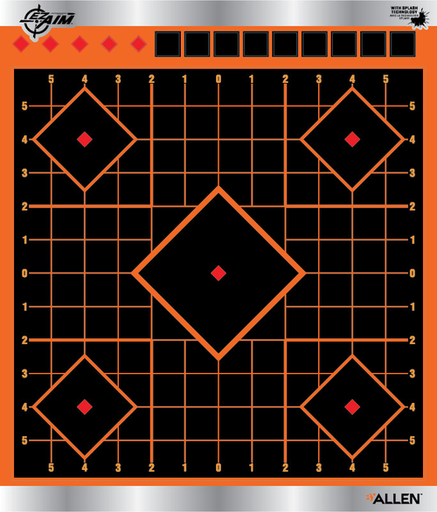 [026509035664] EZ-Aim EZ-Aim Reflective 9" Self-Adhesive Splash Sight-in- Grid Mylar Target 4 Per Pkg