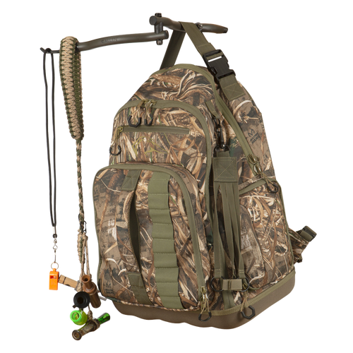 [026509044420] Punisher Gear-Fit Pursuit Waterfowl Multi-Function Pack with Water Resistant Base, Organizer Sleeve, Shell Loops, Pockets, Two Game Straps & Realtree Max-5 Finish with Tricot Lining