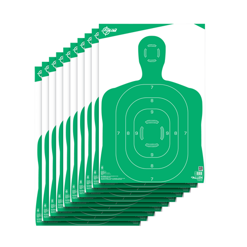 [026509046554] EZ-Aim Silhouette Silhouette Paper Hanging 12" x 18" Green/White 10 Pk.