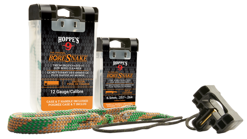 [026285001129] Hoppe's BoreSnake Den with Bronze Bristles, Pull Handle Lid & Large 160X Tai Surface Area for 204 Caliber Rifles
