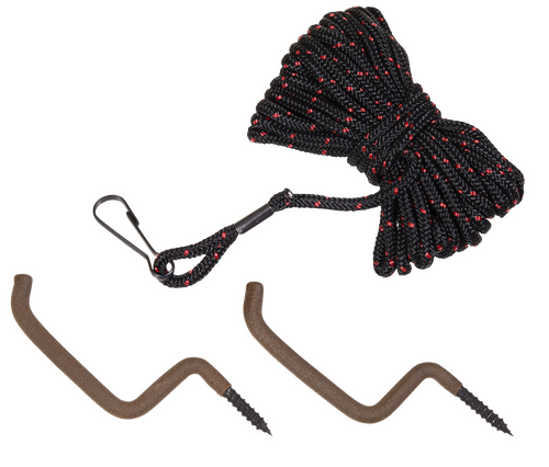 [026509000549] Allen Bow & Gun Rope Treestand Black/Red 20' Long Includes 2 Hangers