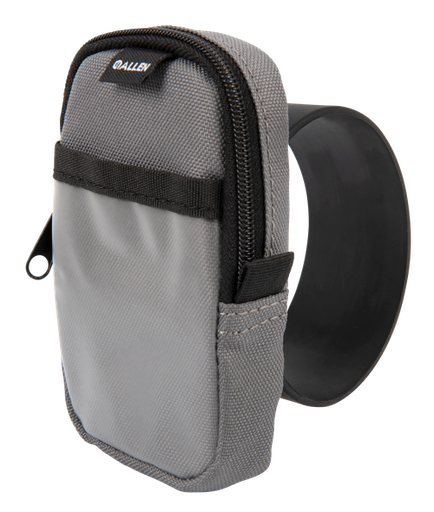 [026509008347] Allen Next Shot Mag Pouch Slip On Style made of Polyester with Gray Finish, Black Trim, Silicone Band & Mounts to Buttstocks compatible with Shotguns or Rifles Mags