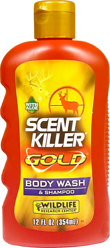[024641012406] Wildlife Research Scent Killer Gold Body Wash/Shampoo Odor Eliminator 12 oz Bottle