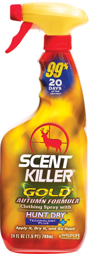 [024641012758] Wildlife Research Scent Killer Gold Autumn Formula Odor Eliminator 24 oz Trigger Spray