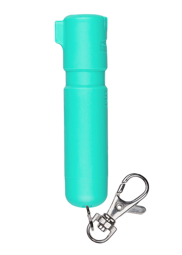 [023063109169] Sabre Mighty Discreet Pepper Spray Capsaicin UV Dye Effective Distance 12 ft .20 oz Mint Includes Key Ring Includes Snap Clip