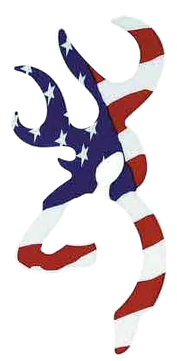 [023614115069] Browning Buckmark Decal Red/White/Blue Vinyl Sticker 6"