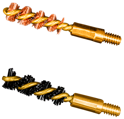 [014895002346] Otis Bore Brush Set 17 HMR/177 Cal/177 WSM 5-40" Thread 1" Long Bronze/Nylon Bristles 2 Per Pkg