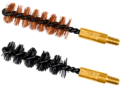 [014895002421] Otis Bore Brush Set 9mm/38 Spl/375/380 Caliber 8-32" Thread 2" Long Bronze/Nylon Bristles 2 Per Pkg